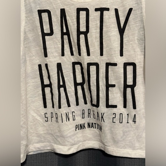 Pink Victoria’s Secret Party Harder Tank Crop Top - Picture 2 of 8